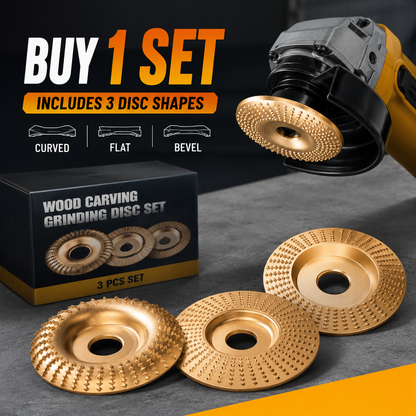 Heavy-Duty Wood Carving Disc Set (3PCS)