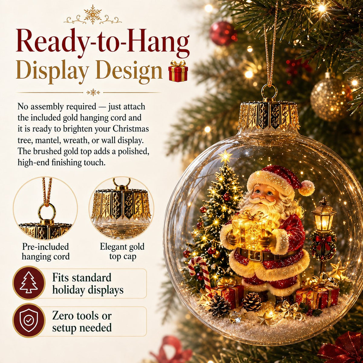 🎄Glowing Christmas Diorama Ornament 👼
