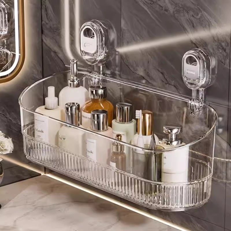 🔥No-Drill Bathroom Suction Storage Box