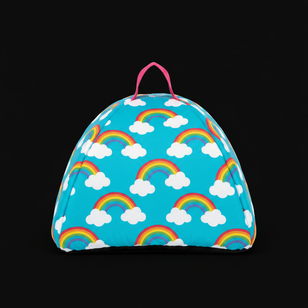 Rainbow Space Capsule Dog Bed