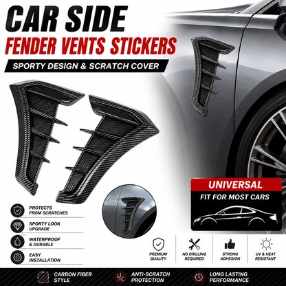🏎️ 50% OFF NOW!🔥 Car Side Fender Vents Stickers – Sporty Design & Scratch Cover – Universal TPU Decorative Trim ✨
