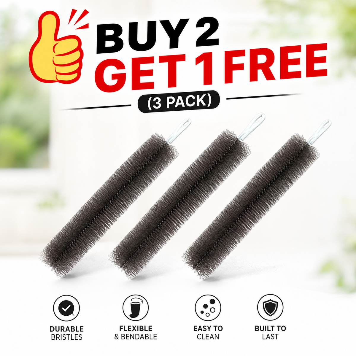 ⚡Hot Sales 49% OFF🔥Bendable Microfiber Head,Reusable Dust Remover
