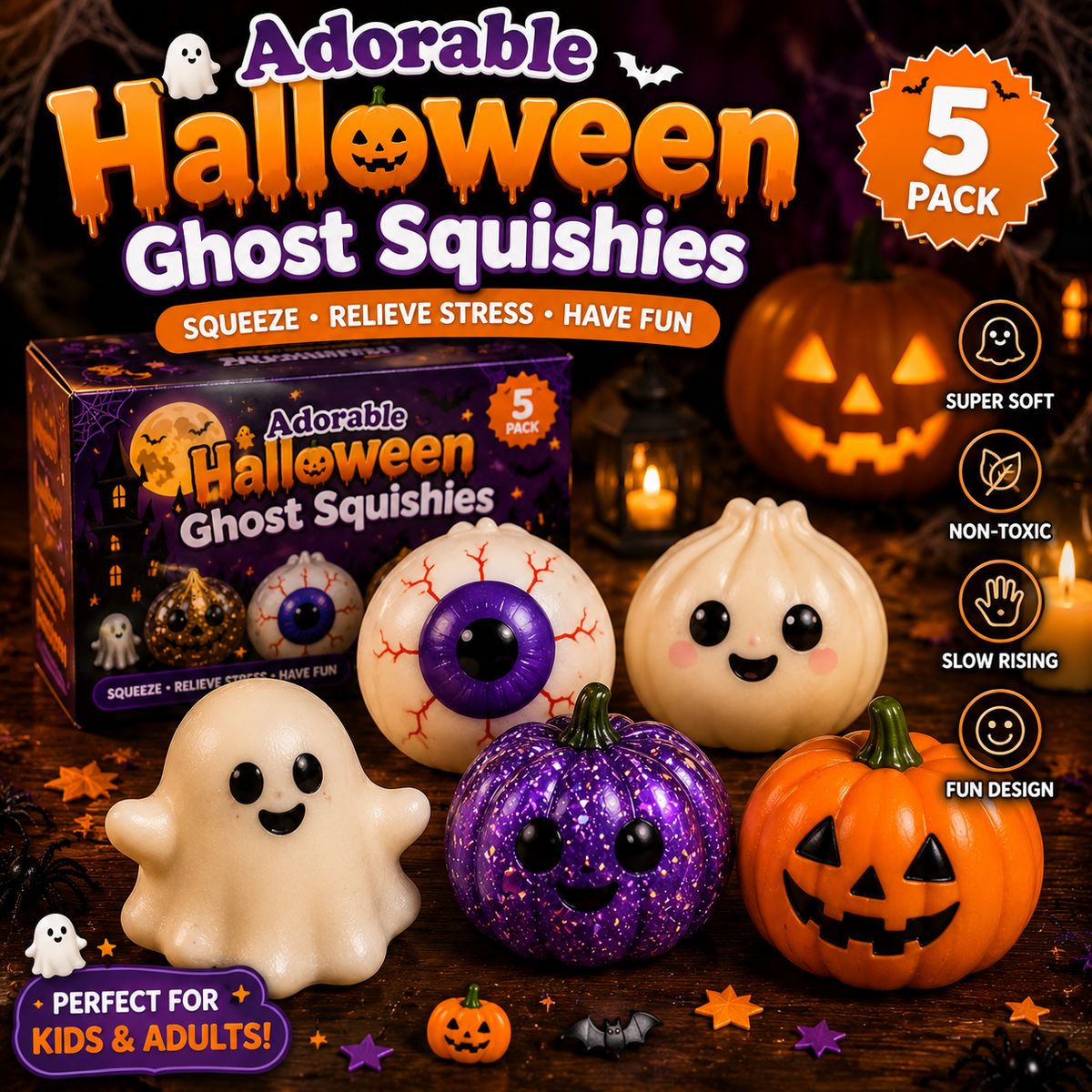 👻 Last Day 50% OFF – Adorable Halloween Ghost Squishies🖐️