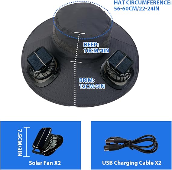 🔥Summer Hot Sale 49% OFF⚡2026 New Ultralight Solar Fan Sun Hat🎁