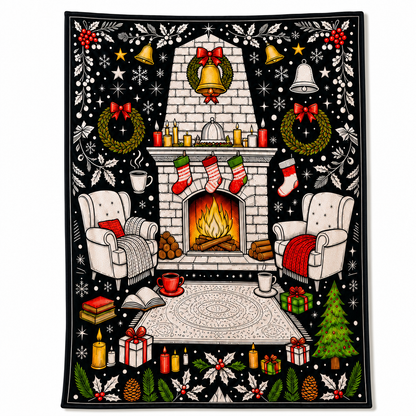 🎄 DIY Christmas Coloring Blanket – Washable Cozy Throw 🎨