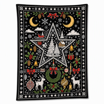 🎄 DIY Christmas Coloring Blanket – Washable Cozy Throw 🎨