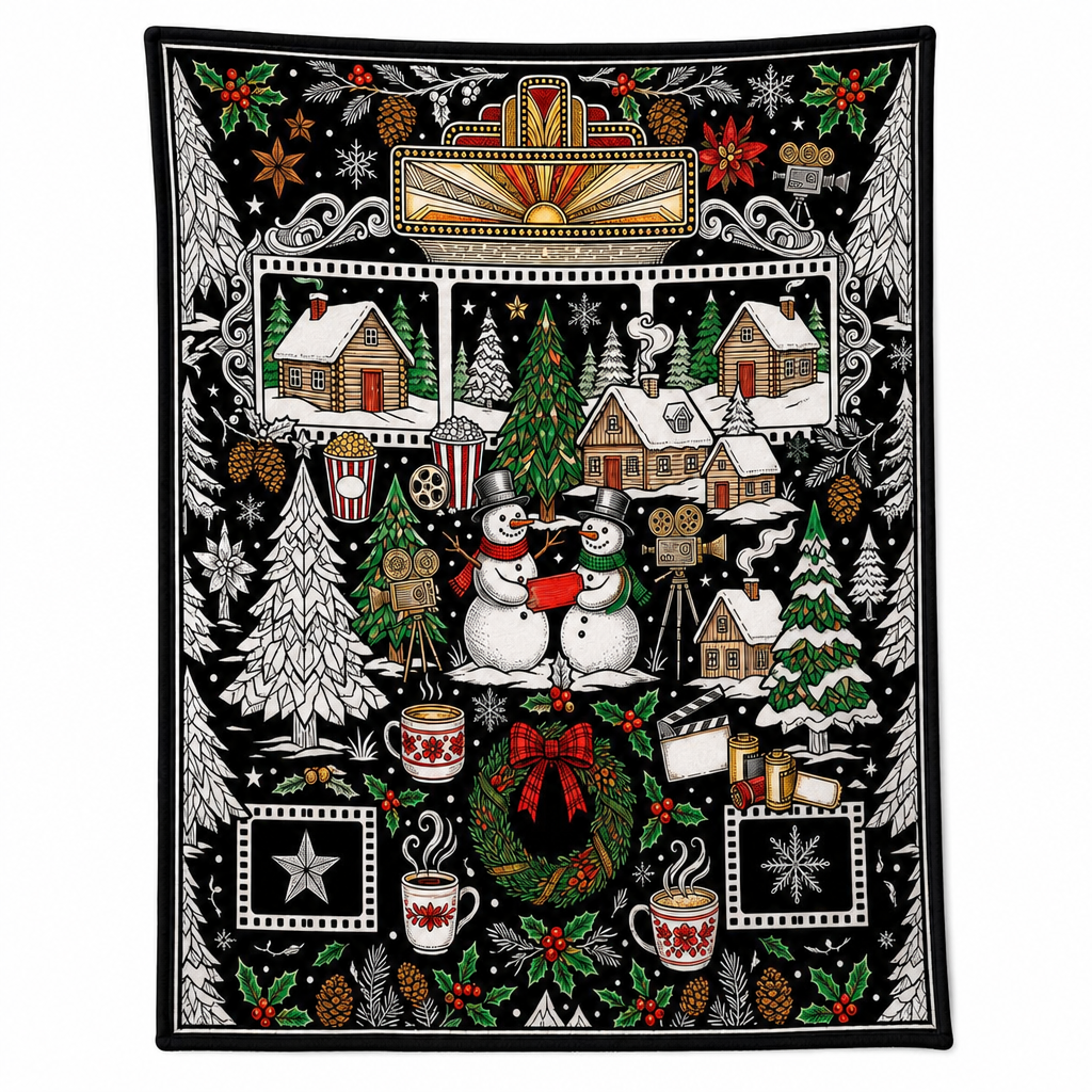 🎄 DIY Christmas Coloring Blanket – Washable Cozy Throw 🎨