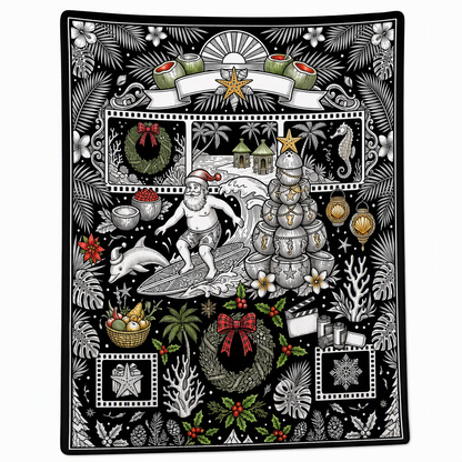 🎄 DIY Christmas Coloring Blanket – Washable Cozy Throw 🎨