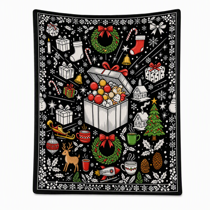 🎄 DIY Christmas Coloring Blanket – Washable Cozy Throw 🎨