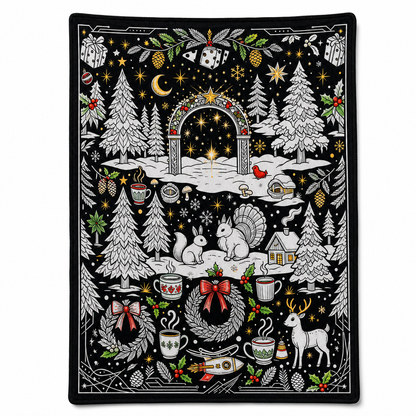 🎄 DIY Christmas Coloring Blanket – Washable Cozy Throw 🎨