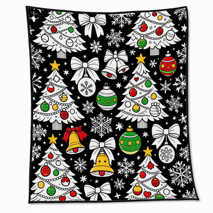 🎄 DIY Christmas Coloring Blanket – Washable Cozy Throw 🎨