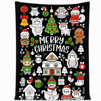 🎄 DIY Christmas Coloring Blanket – Washable Cozy Throw 🎨