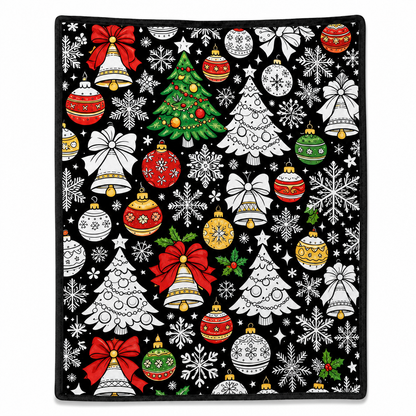 🎄 DIY Christmas Coloring Blanket – Washable Cozy Throw 🎨