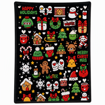 🎄 DIY Christmas Coloring Blanket – Washable Cozy Throw 🎨